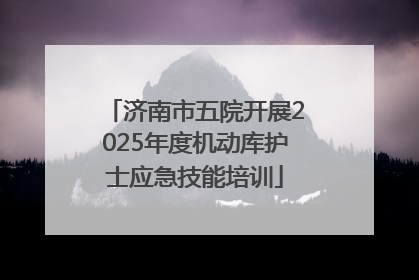 济南市五院开展2025年度机动库护士应急技能培训