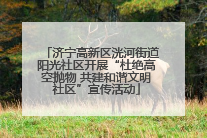 济宁高新区洸河街道阳光社区开展“杜绝高空抛物 共建和谐文明社区”宣传活动