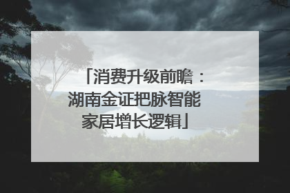 消费升级前瞻：湖南金证把脉智能家居增长逻辑
