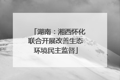 湖南：湘西怀化联合开展改善生态环境民主监督