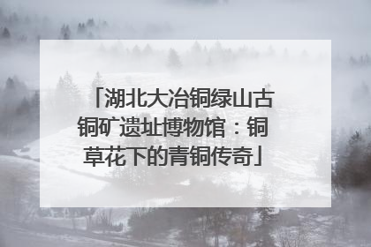 湖北大冶铜绿山古铜矿遗址博物馆：铜草花下的青铜传奇