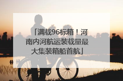 满载96标箱！河南内河航运装载量最大集装箱船首航