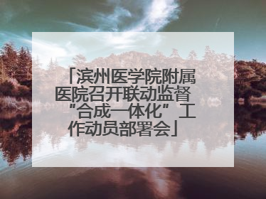 滨州医学院附属医院召开联动监督“合成一体化”工作动员部署会