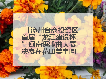 漳州台商投资区首届“龙江建设杯”闽南语歌曲大赛决赛在花田美事圆满落幕