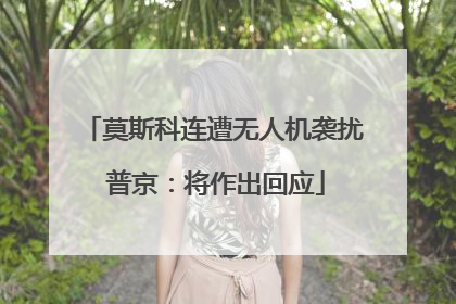 莫斯科连遭无人机袭扰 普京：将作出回应
