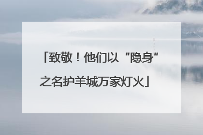 致敬！他们以“隐身”之名护羊城万家灯火