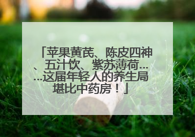 苹果黄芪、陈皮四神、五汁饮、紫苏薄荷……这届年轻人的养生局堪比中药房！