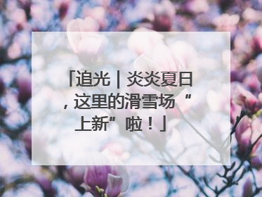 追光｜炎炎夏日，这里的滑雪场“上新”啦！