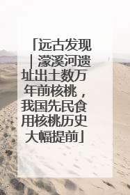 远古发现｜濛溪河遗址出土数万年前核桃，我国先民食用核桃历史大幅提前