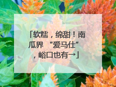 软糯，绵甜！南瓜界 “爱马仕”，峪口也有→