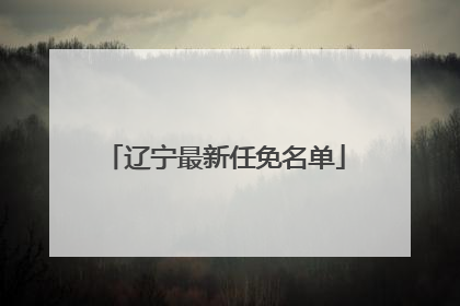 辽宁最新任免名单