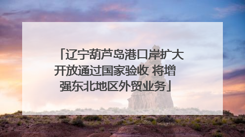 辽宁葫芦岛港口岸扩大开放通过国家验收 将增强东北地区外贸业务