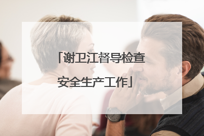 谢卫江督导检查安全生产工作