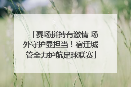 赛场拼搏有激情 场外守护显担当！宿迁城管全力护航足球联赛