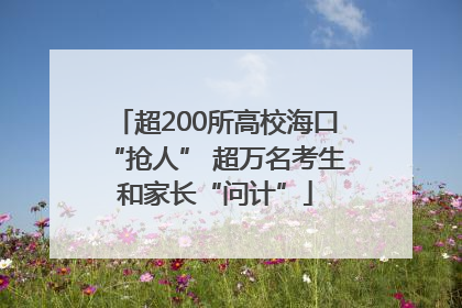 超200所高校海口“抢人” 超万名考生和家长“问计”