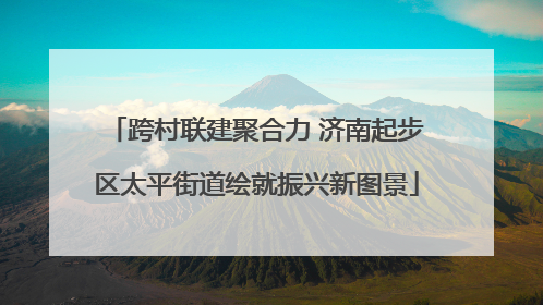 跨村联建聚合力 济南起步区太平街道绘就振兴新图景