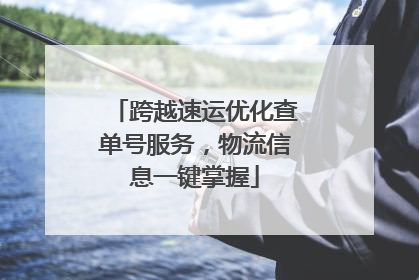 跨越速运优化查单号服务，物流信息一键掌握