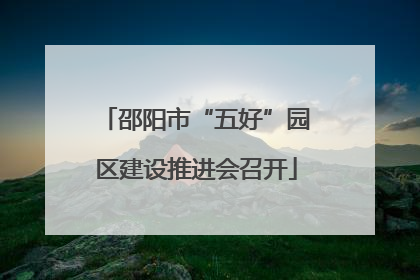 邵阳市“五好”园区建设推进会召开