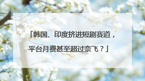 韩国、印度挤进短剧赛道，平台月费甚至超过奈飞？