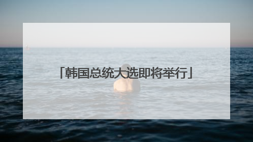 韩国总统大选即将举行