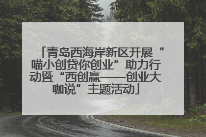 青岛西海岸新区开展“喵小创贷你创业”助力行动暨“西创赢——创业大咖说”主题活动