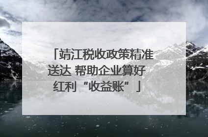 靖江税收政策精准送达 帮助企业算好红利“收益账”