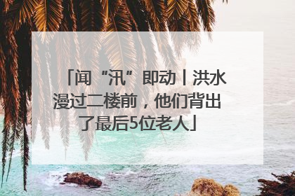 闻“汛”即动丨洪水漫过二楼前，他们背出了最后5位老人