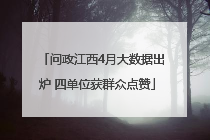 问政江西4月大数据出炉 四单位获群众点赞
