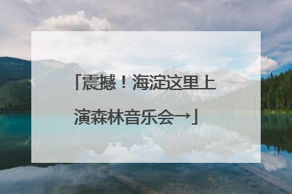 震撼！海淀这里上演森林音乐会→