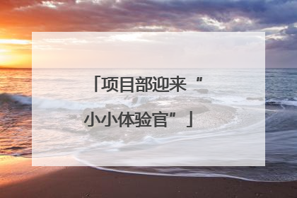 项目部迎来“小小体验官”