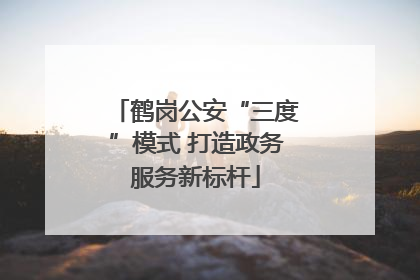 鹤岗公安“三度”模式 打造政务服务新标杆