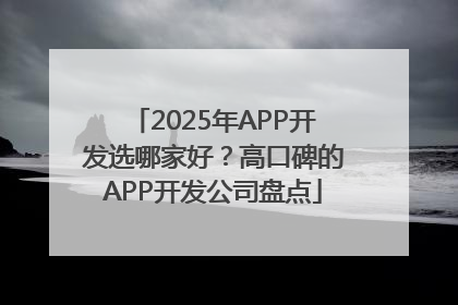 2025年APP开发选哪家好？高口碑的APP开发公司盘点