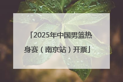 2025年中国男篮热身赛（南京站）开票