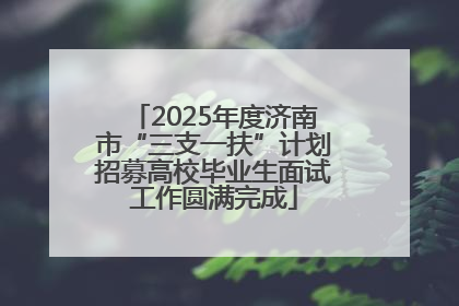2025年度济南市“三支一扶”计划招募高校毕业生面试工作圆满完成