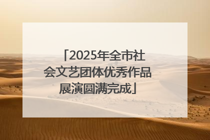 2025年全市社会文艺团体优秀作品展演圆满完成