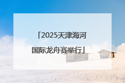 2025天津海河国际龙舟赛举行