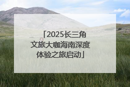 2025长三角文旅大咖海南深度体验之旅启动