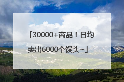 30000+商品！日均卖出6000个馒头~