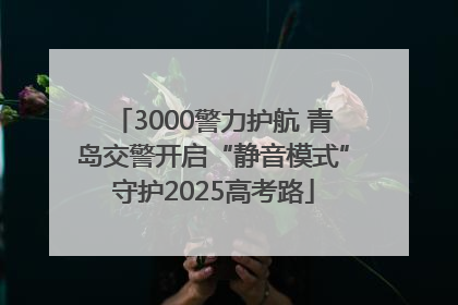 3000警力护航 青岛交警开启“静音模式”守护2025高考路